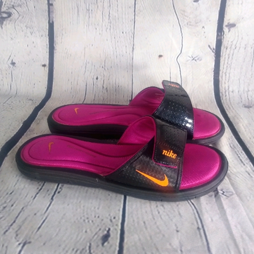 Nike Memory Foam Slip On Pink Sandals